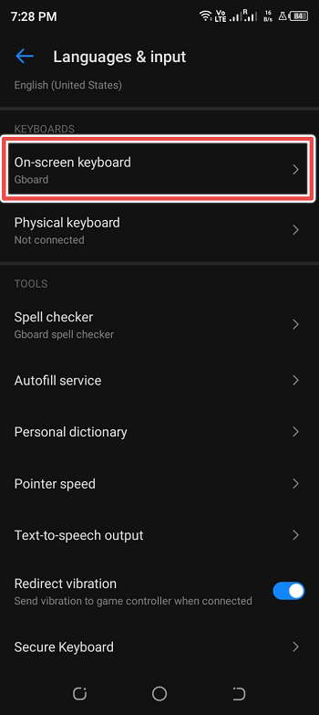 click over on screen keyboard - voice to text not working android